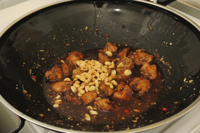 Chicken in wok